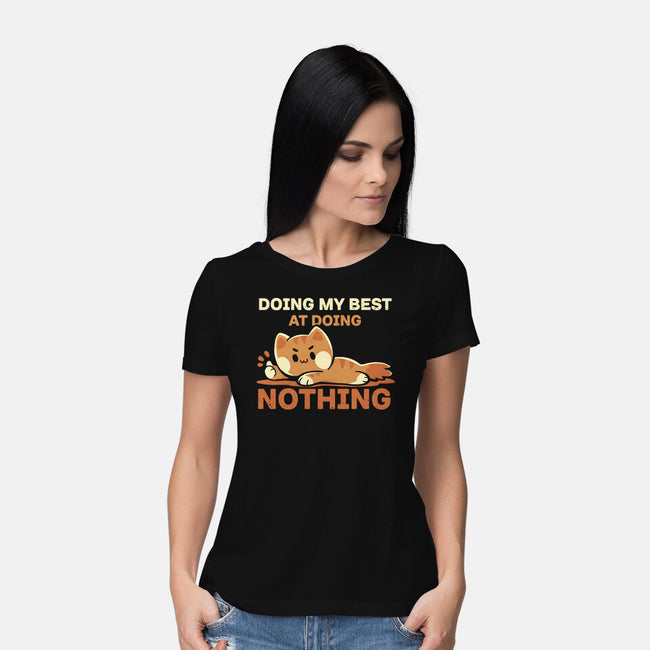 Doing My Best At Doing Nothing-Womens-Basic-Tee-TechraNova