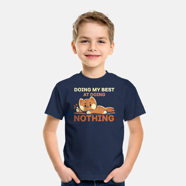 Doing My Best At Doing Nothing-Youth-Basic-Tee-TechraNova