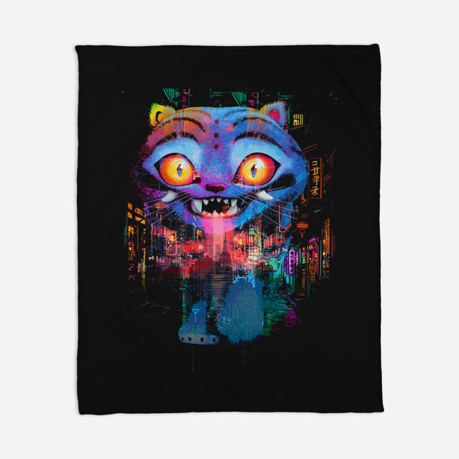 Derpy Tiger Street-None-Fleece-Blanket-clingcling