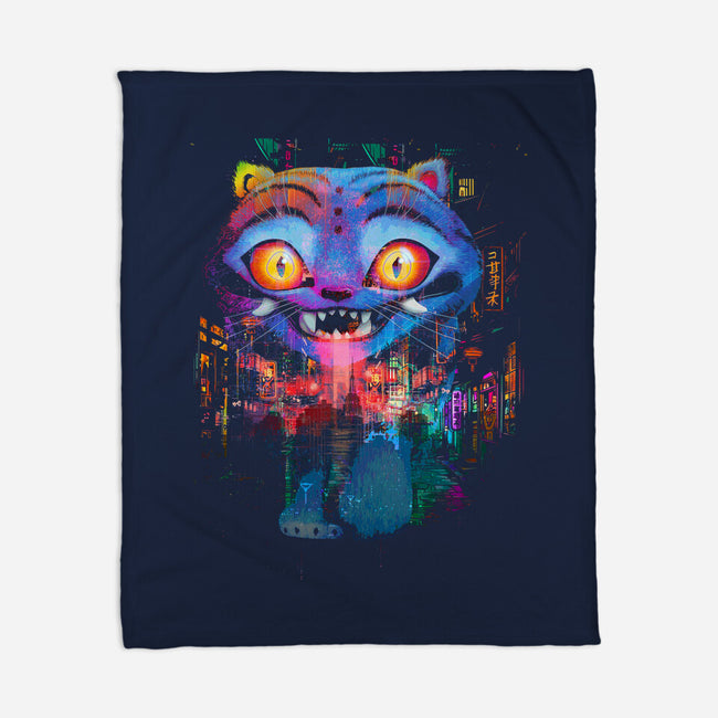 Derpy Tiger Street-None-Fleece-Blanket-clingcling