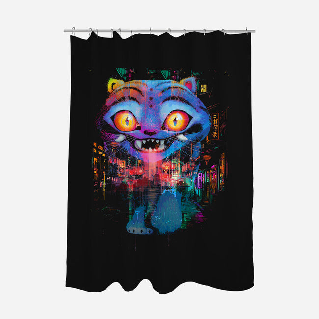 Derpy Tiger Street-None-Polyester-Shower Curtain-clingcling