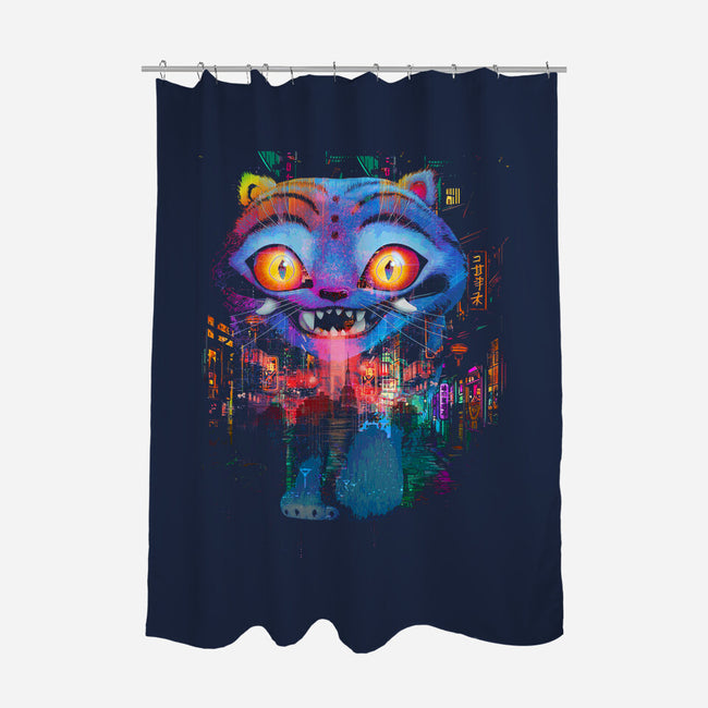 Derpy Tiger Street-None-Polyester-Shower Curtain-clingcling
