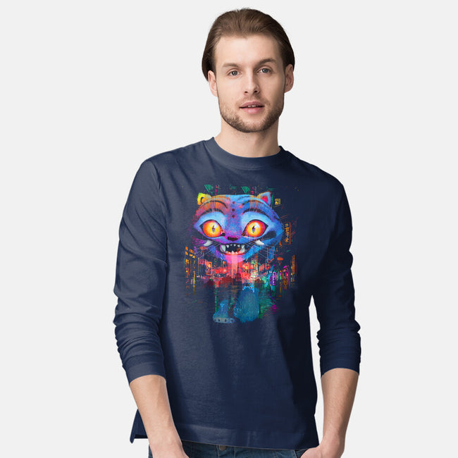 Derpy Tiger Street-Mens-Long Sleeved-Tee-clingcling