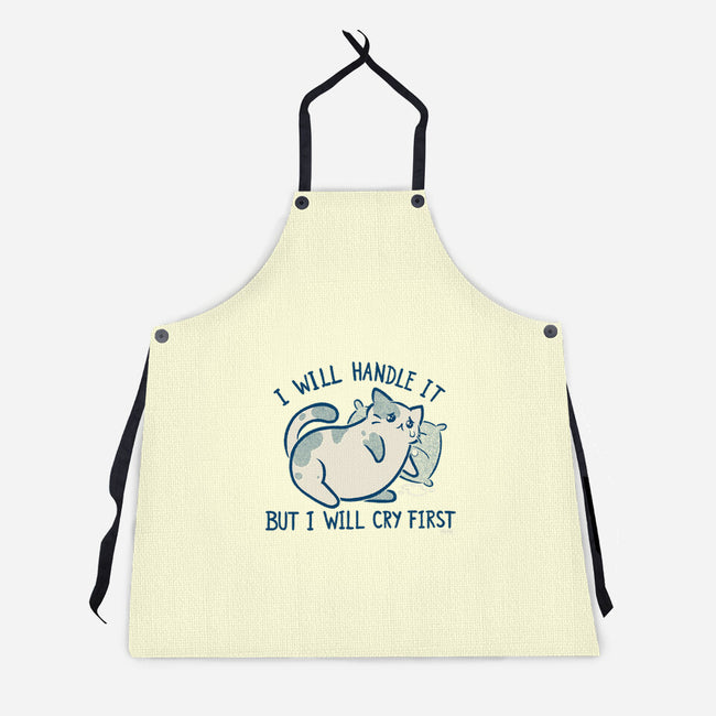 I Will Handle It But I Will Cry First-Unisex-Kitchen-Apron-worlddominationforcats