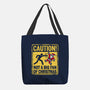 Christmas Caution-None-Basic Tote-Bag-BridgeWalker
