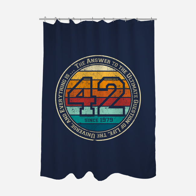 Forty-Two Vintage-None-Polyester-Shower Curtain-DrMonekers