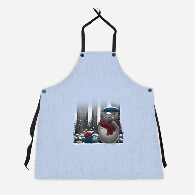 Neighbor In Snow-Unisex-Kitchen-Apron-rmatix