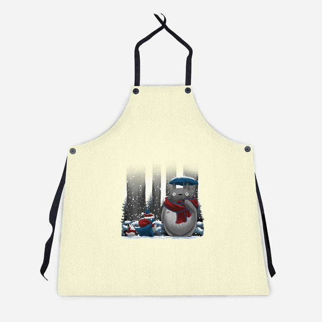 Neighbor In Snow-Unisex-Kitchen-Apron-rmatix