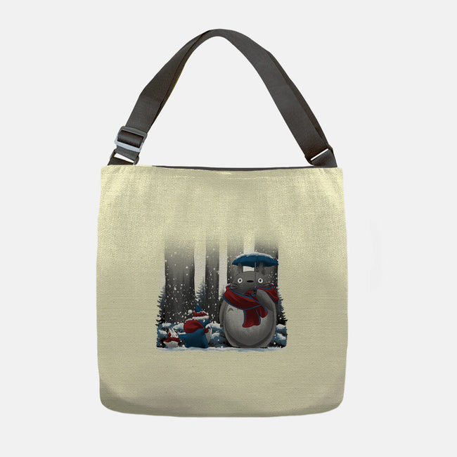 Neighbor In Snow-None-Adjustable Tote-Bag-rmatix