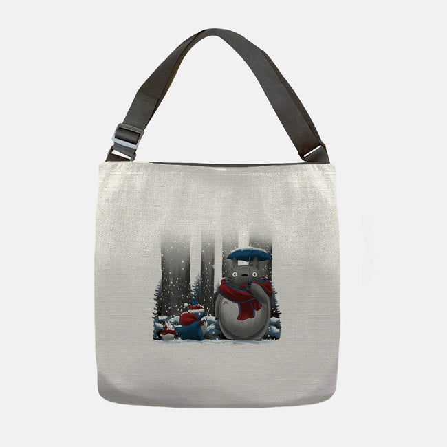 Neighbor In Snow-None-Adjustable Tote-Bag-rmatix