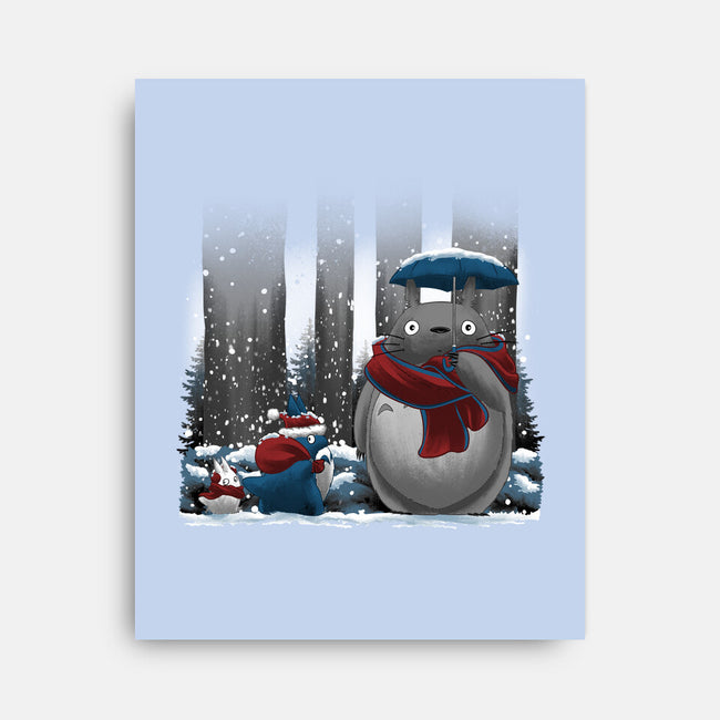 Neighbor In Snow-None-Stretched-Canvas-rmatix