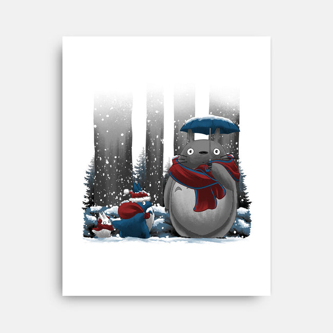 Neighbor In Snow-None-Stretched-Canvas-rmatix