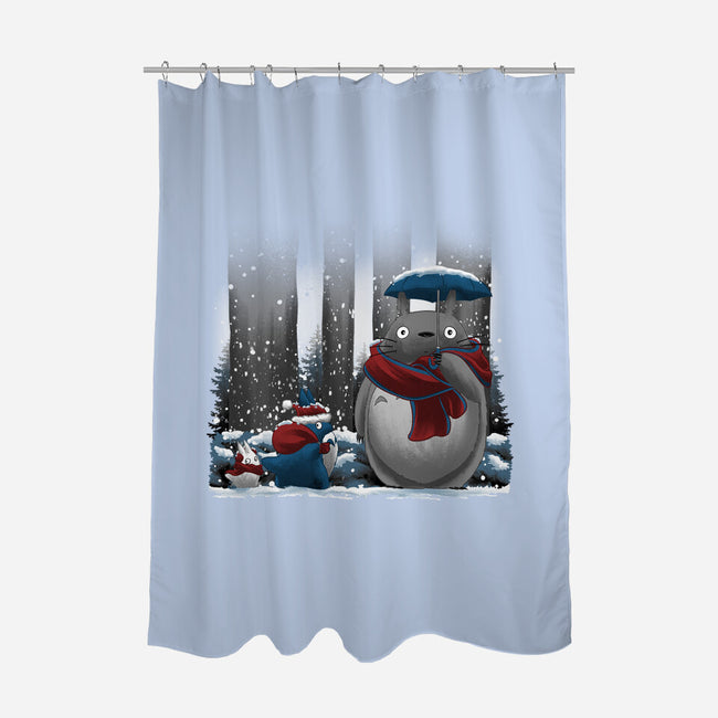Neighbor In Snow-None-Polyester-Shower Curtain-rmatix