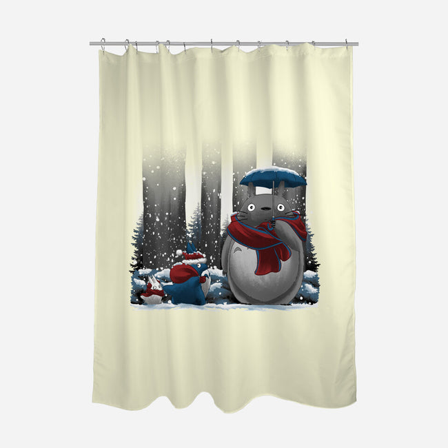 Neighbor In Snow-None-Polyester-Shower Curtain-rmatix