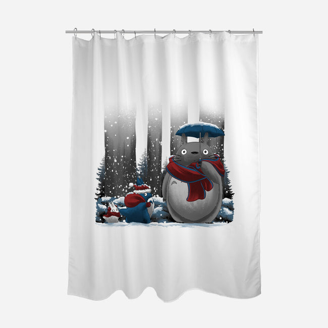 Neighbor In Snow-None-Polyester-Shower Curtain-rmatix