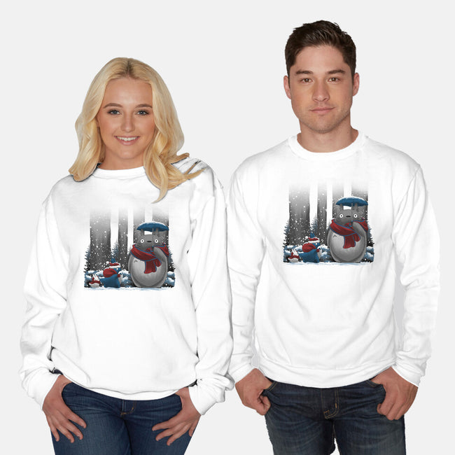 Neighbor In Snow-Unisex-Crew Neck-Sweatshirt-rmatix