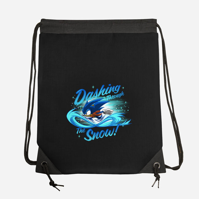 Dashing Through-None-Drawstring-Bag-rmatix