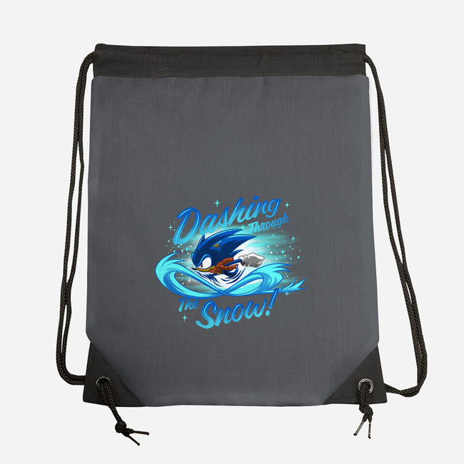 Dashing Through-None-Drawstring-Bag-rmatix