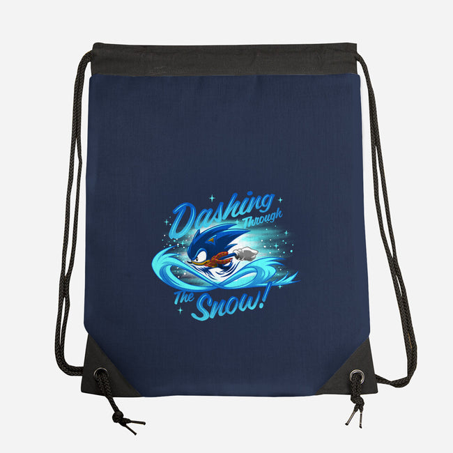 Dashing Through-None-Drawstring-Bag-rmatix
