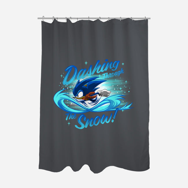 Dashing Through-None-Polyester-Shower Curtain-rmatix