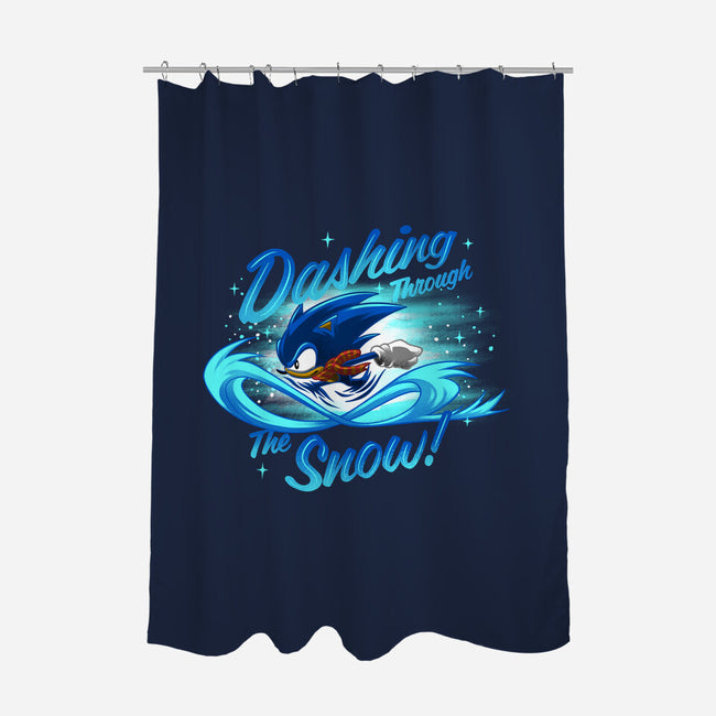 Dashing Through-None-Polyester-Shower Curtain-rmatix