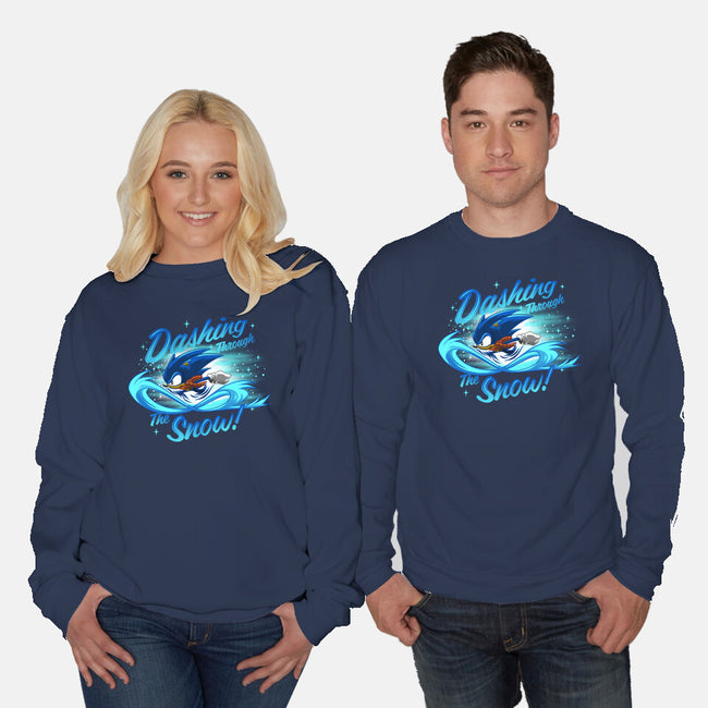 Dashing Through-Unisex-Crew Neck-Sweatshirt-rmatix