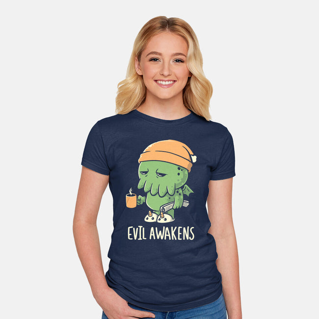 Evil Awakens-Womens-Fitted-Tee-koalastudio