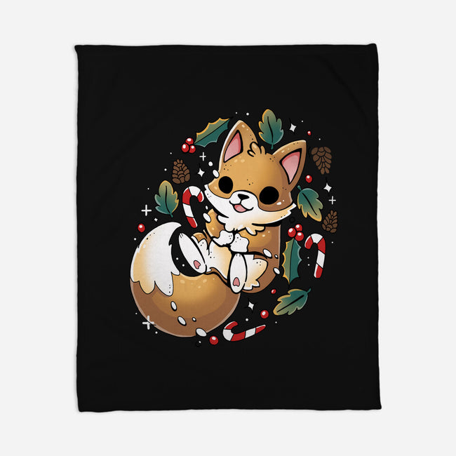 GingerBread Fox-None-Fleece-Blanket-Vallina84