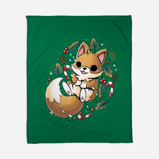 GingerBread Fox-None-Fleece-Blanket-Vallina84