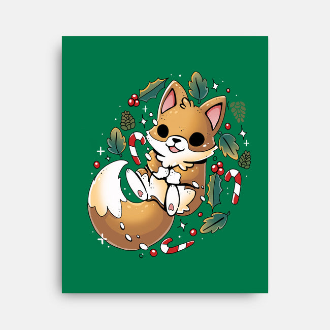 GingerBread Fox-None-Stretched-Canvas-Vallina84