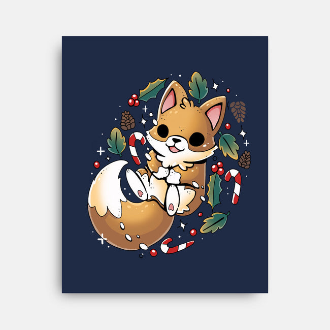 GingerBread Fox-None-Stretched-Canvas-Vallina84