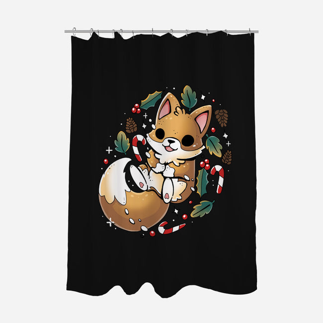 GingerBread Fox-None-Polyester-Shower Curtain-Vallina84
