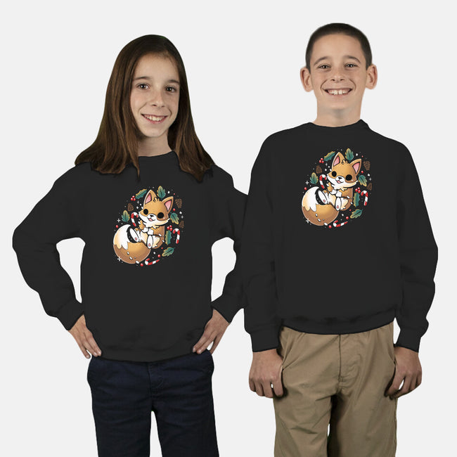 GingerBread Fox-Youth-Crew Neck-Sweatshirt-Vallina84