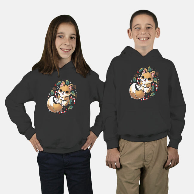 GingerBread Fox-Youth-Pullover-Sweatshirt-Vallina84