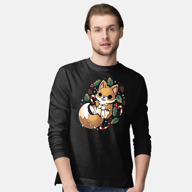 GingerBread Fox-Mens-Long Sleeved-Tee-Vallina84