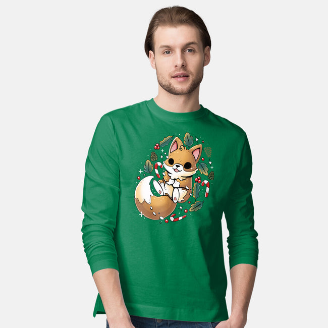GingerBread Fox-Mens-Long Sleeved-Tee-Vallina84