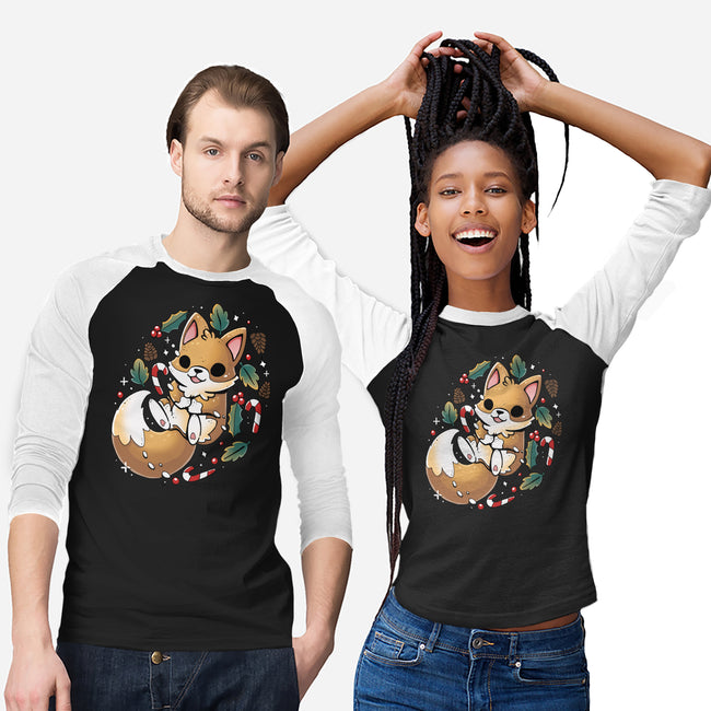 GingerBread Fox-Unisex-Baseball-Tee-Vallina84