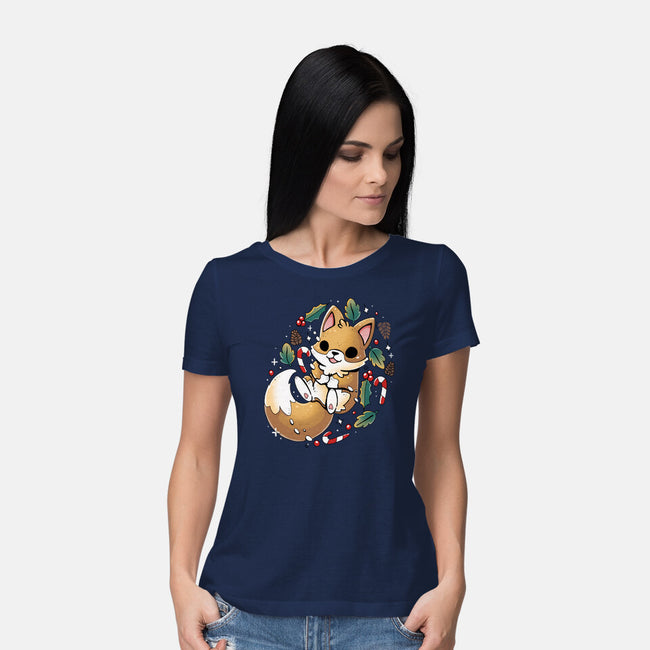 GingerBread Fox-Womens-Basic-Tee-Vallina84