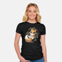 GingerBread Fox-Womens-Fitted-Tee-Vallina84