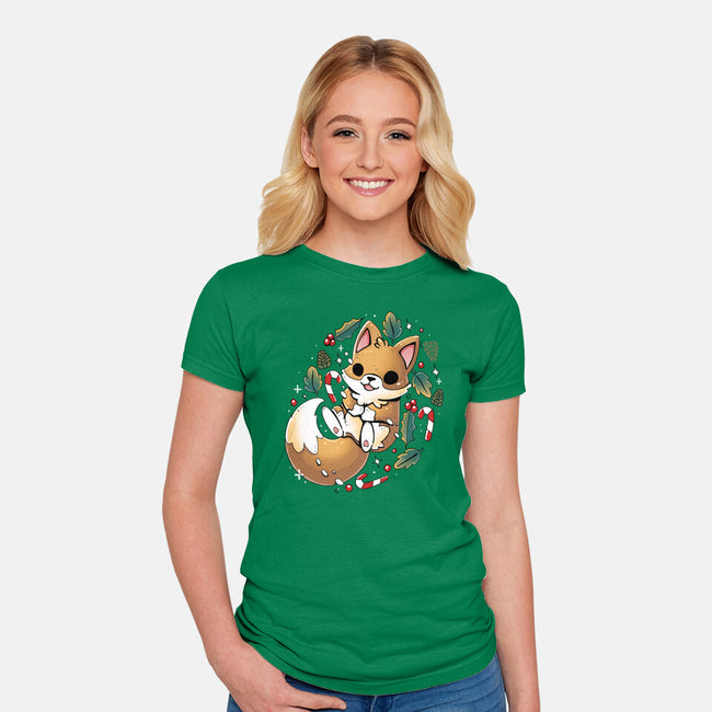 GingerBread Fox-Womens-Fitted-Tee-Vallina84
