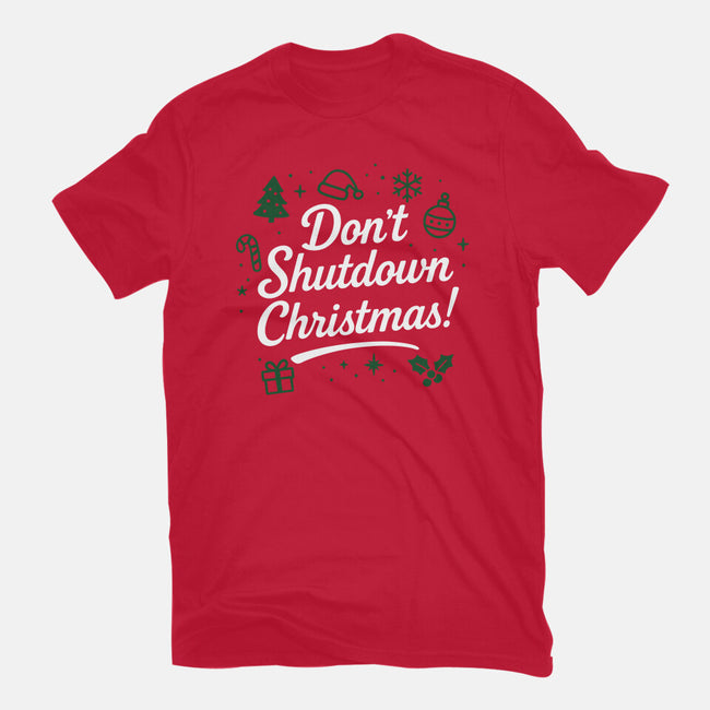 Don't Shutdown Christmas-Womens-Fitted-Tee-Boggs Nicolas