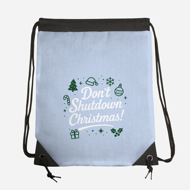Don't Shutdown Christmas-None-Drawstring-Bag-Boggs Nicolas
