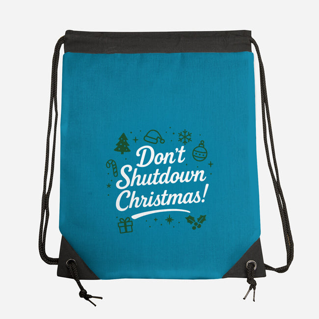 Don't Shutdown Christmas-None-Drawstring-Bag-Boggs Nicolas