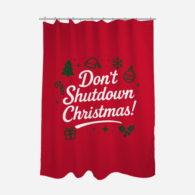 Don't Shutdown Christmas-None-Polyester-Shower Curtain-Boggs Nicolas