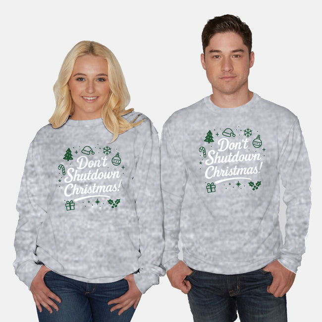 Don't Shutdown Christmas-Unisex-Crew Neck-Sweatshirt-Boggs Nicolas