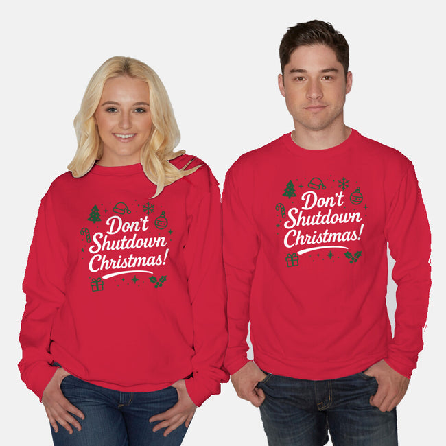 Don't Shutdown Christmas-Unisex-Crew Neck-Sweatshirt-Boggs Nicolas