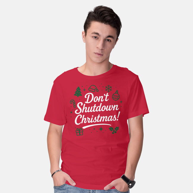 Don't Shutdown Christmas-Mens-Basic-Tee-Boggs Nicolas