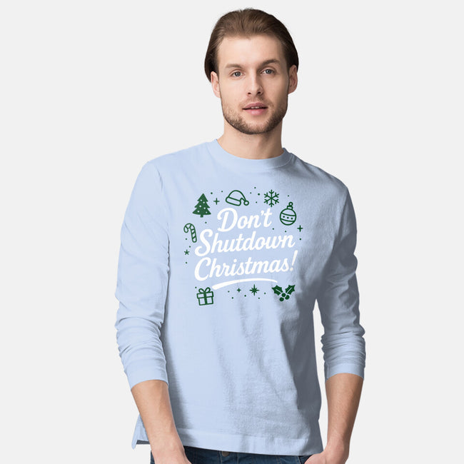 Don't Shutdown Christmas-Mens-Long Sleeved-Tee-Boggs Nicolas