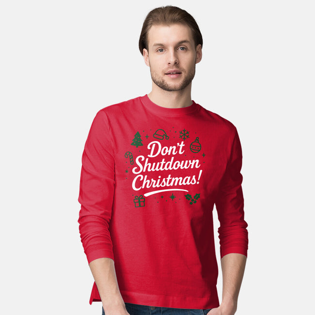 Don't Shutdown Christmas-Mens-Long Sleeved-Tee-Boggs Nicolas