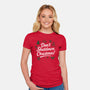 Don't Shutdown Christmas-Womens-Fitted-Tee-Boggs Nicolas